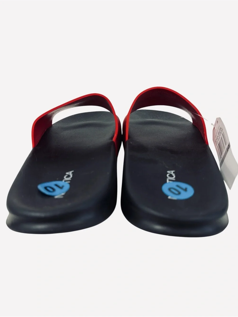 Nautica Men's Athletic Slide Comfort Sandal Shower Slippers Red/Black Size 10